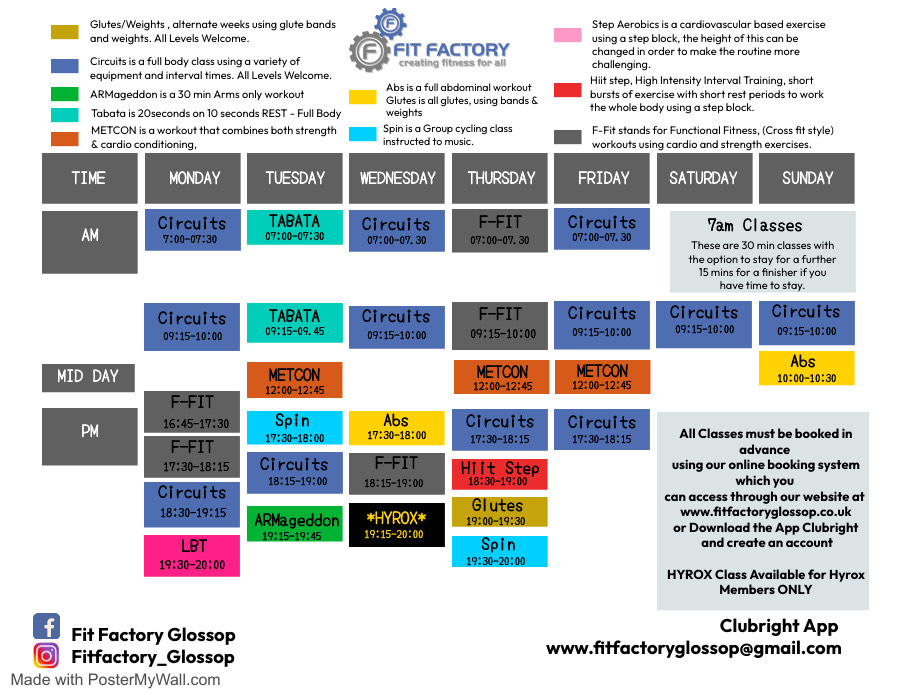 Fit Factory Glossop Classes